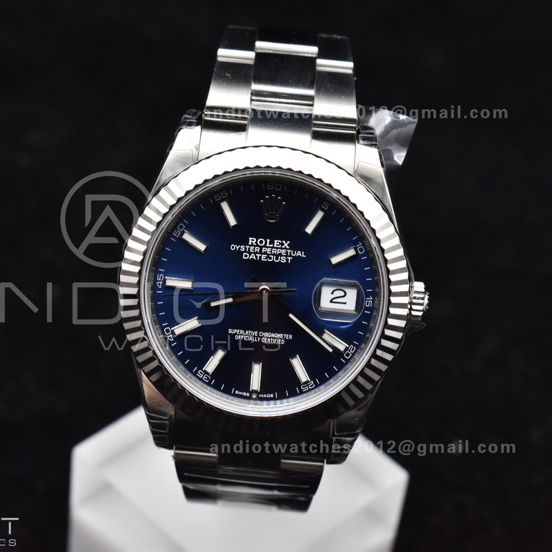 DateJust 41 126334 904L SS VSF 1:1 Best Edition Blue Dial On Oyster Bracelet VS3235